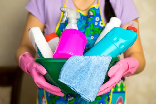 Desk and surface cleaning as part of office cleaning in Barnes