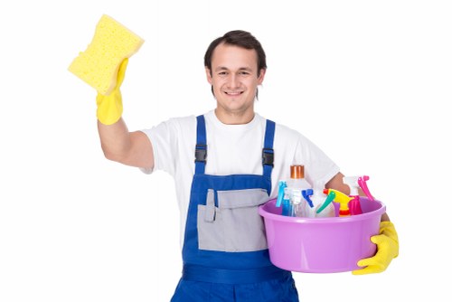 Commercial cleaner in Barnes maintaining a spotless workplace