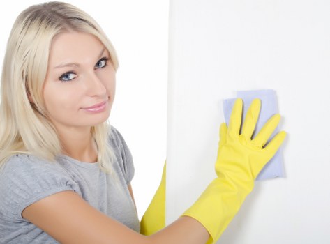 Commercial cleaning team working in a Barnes office kitchen